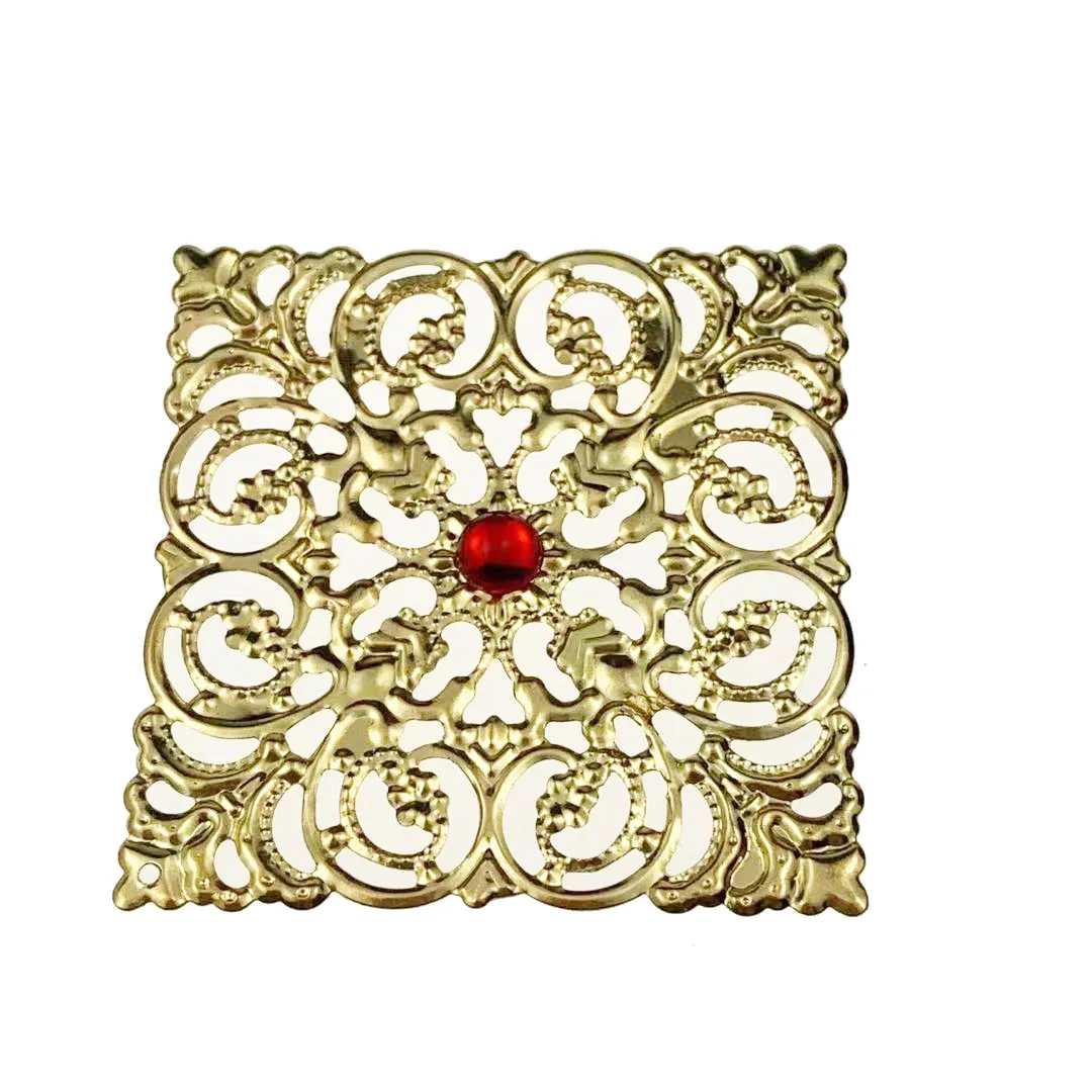 10 шт 5 см металлическая филигрань цветы для изготовления украшений Сделай Сам