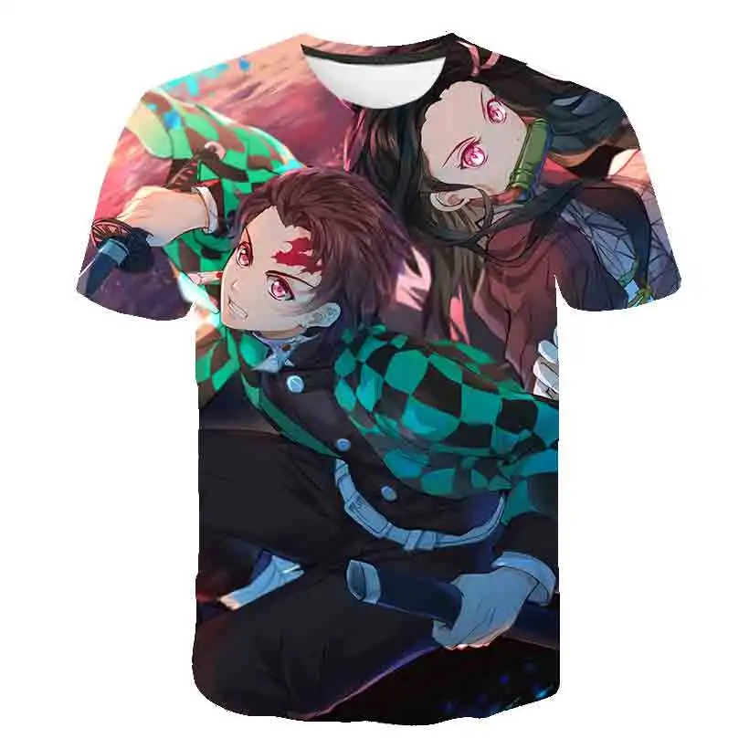 

Футболки для мальчиков с принтом демонов, Детские футболки в японском стиле Харадзюку, детские топы с графическим рисунком, футболка для де...