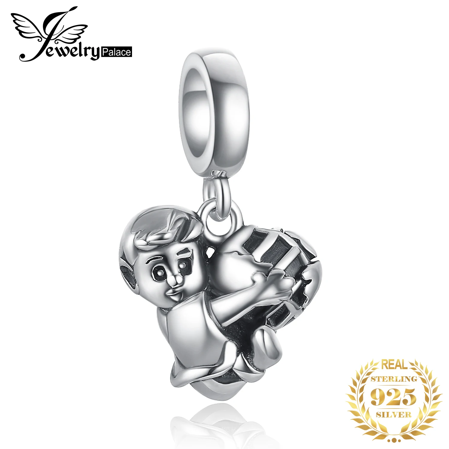 JewelryPalace 925 пробы Серебряный мальчик с Футбол Hug для женщин/Mothe/дочь Новый Лидер