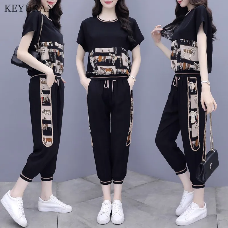 Женский спортивный костюм большого размера повседневная одежда женский