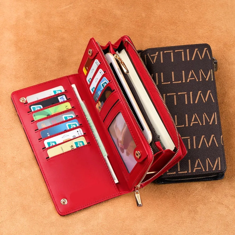 

2020 Women Clutch Leather Wallet Female Long Wallet Women Zipper Purse Strap Money Bag Purse For iPhone 191447