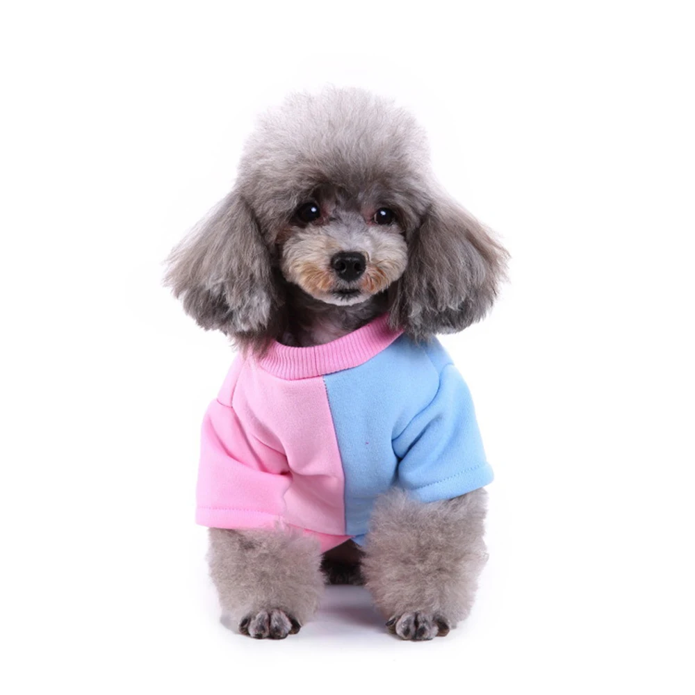 Домашних животных зимние теплые черный красный Цвет Блокировка свитер Щенок Кот