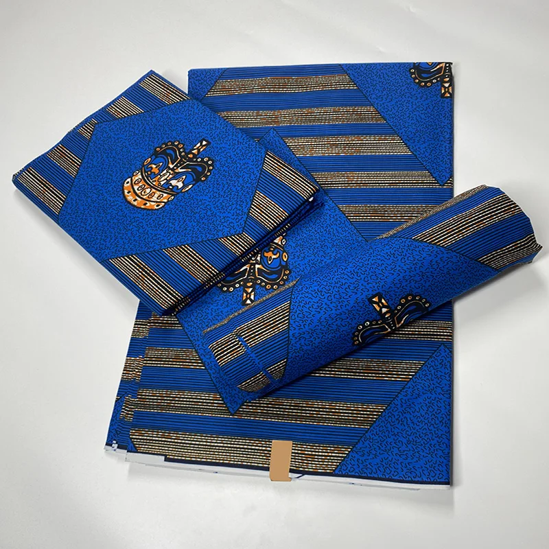 

High Quality Veritable African Batik Real Wax Fabric Pagne Ankara Wax Fabric Nigerian Style Prints Tissu Sewing Wedding Dress