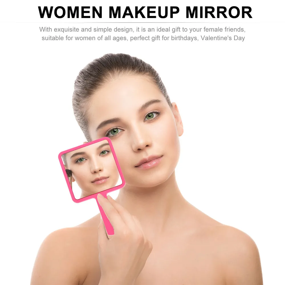 

6Pcs Handheld Hand Mirror Makeup Mirror with Handle for Bathroom Bedroom Travel