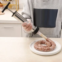 stainless steel sausage filling machine syringe meat filler kitchen tools manual sausage hot dog make