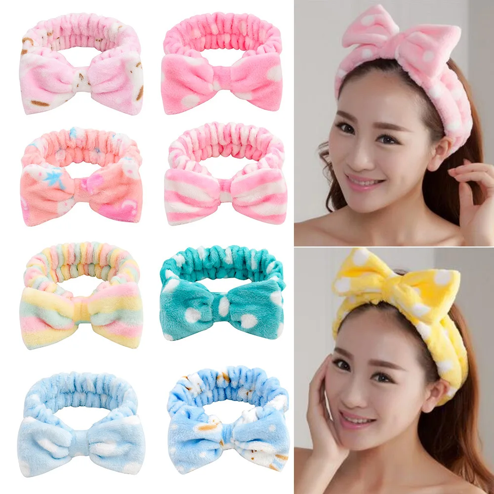 

Soft Coral Fleece Headband Cross Top Kont Hairband Elastic Hair Band for Women Girls Wash Face Turban Headwear Hair Accessories