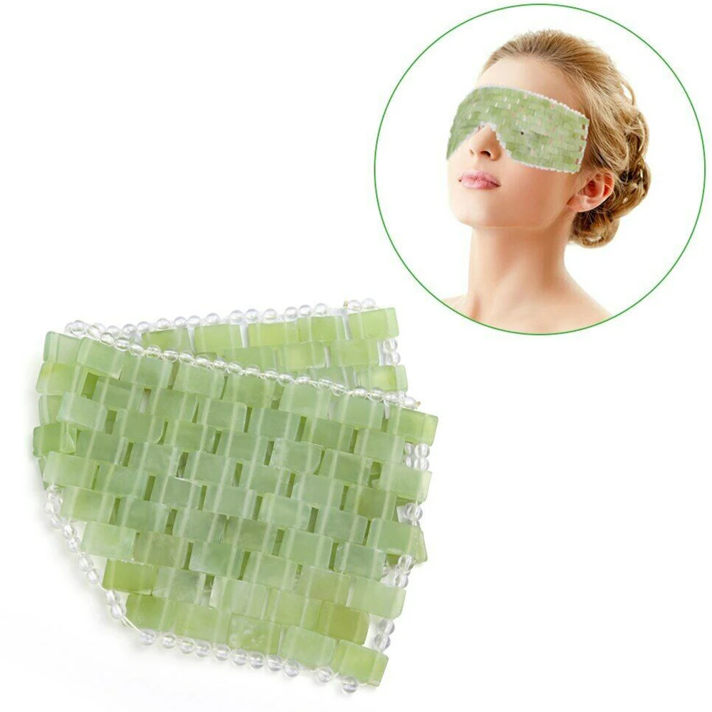 Маска для глаз из натурального нефрита массажная маска с камнями расслабления