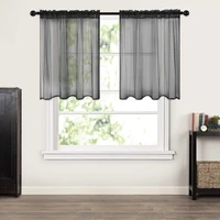 solid white tulle tier curtain home decorative bay window curtains tulles for door kitchen short tier curtains sheer yarn drapes
