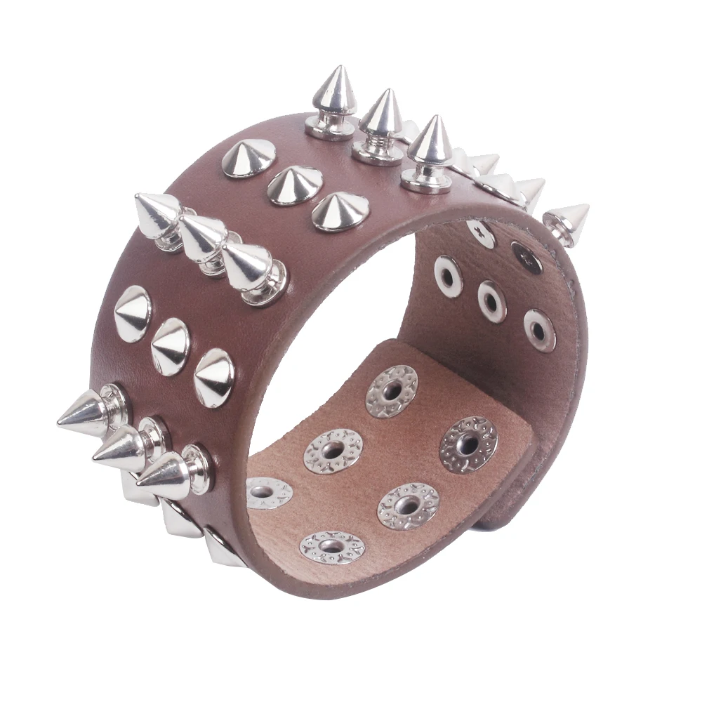 Панк Черная кожа браслеты для щиколоток женщин мужчин из сплава серебряного