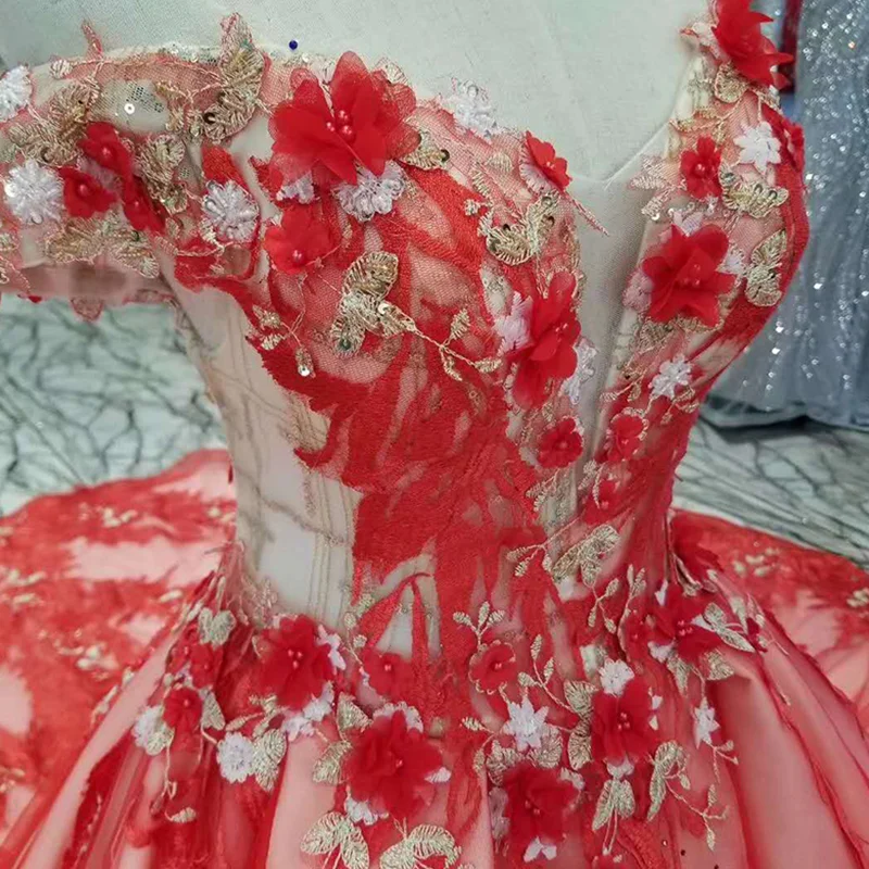LSS138 bridal wedding party dresses red off the shoulder sweetheart evening long with train celebration | Свадьбы и торжества