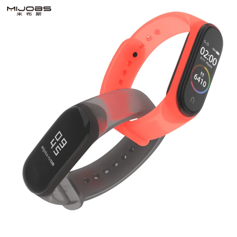 Прозрачный силиконовый цветной ремешок Mijobs для браслета Mi Band 4 аксессуары Xiaomi 3 |