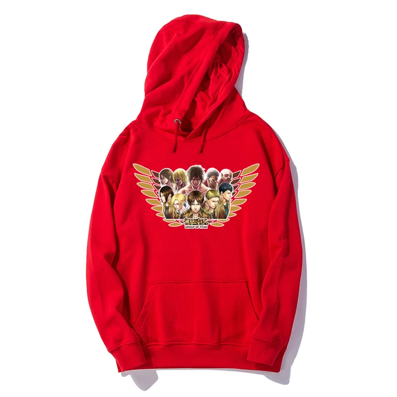 Толстовки с принтом атака на Титанов хлопковые флисовые пуловеры унисекс