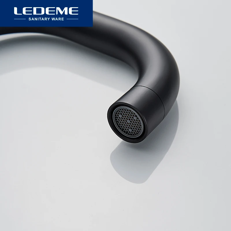 Смеситель для раковины LEDEME L1099 L1099B L1099P L1099W L1099Z черный кран холодной и горячей воды