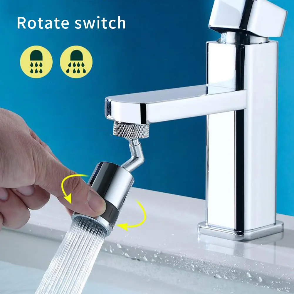 

720°Rotatable Universal Splash Filter Faucet Sprayer Head Flexible Faucets Sprayer Bathroom Kitchen Tap Extender Adapter 1pcs