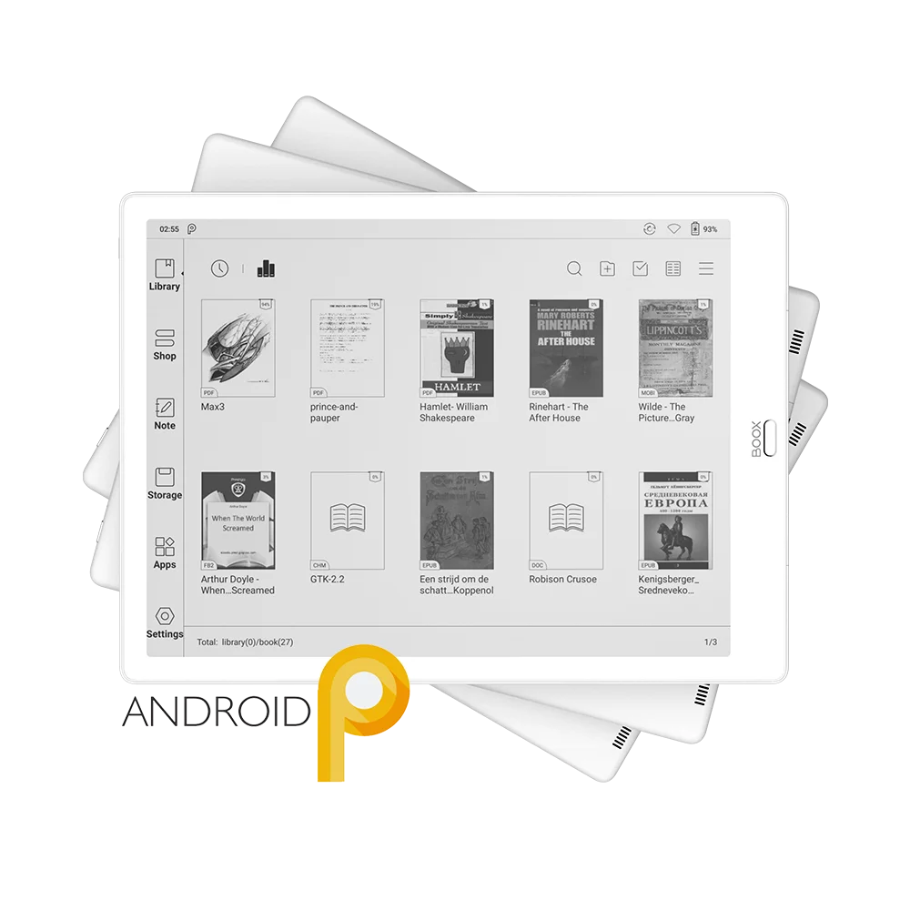 Новая модель BOOX MAX3 электронная книга читатель первый Android 9,0 13,3 дюймовый e-Reader 4G/64G type-C(поддержка OTG) e-ink планшетный ПК