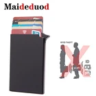 Высококачественный мужской держатель для кредитных карт Maideduod, чехол для визиток, модный автоматический держатель для кредитных карт RFID, алюминиевые кошельки для банковских карт