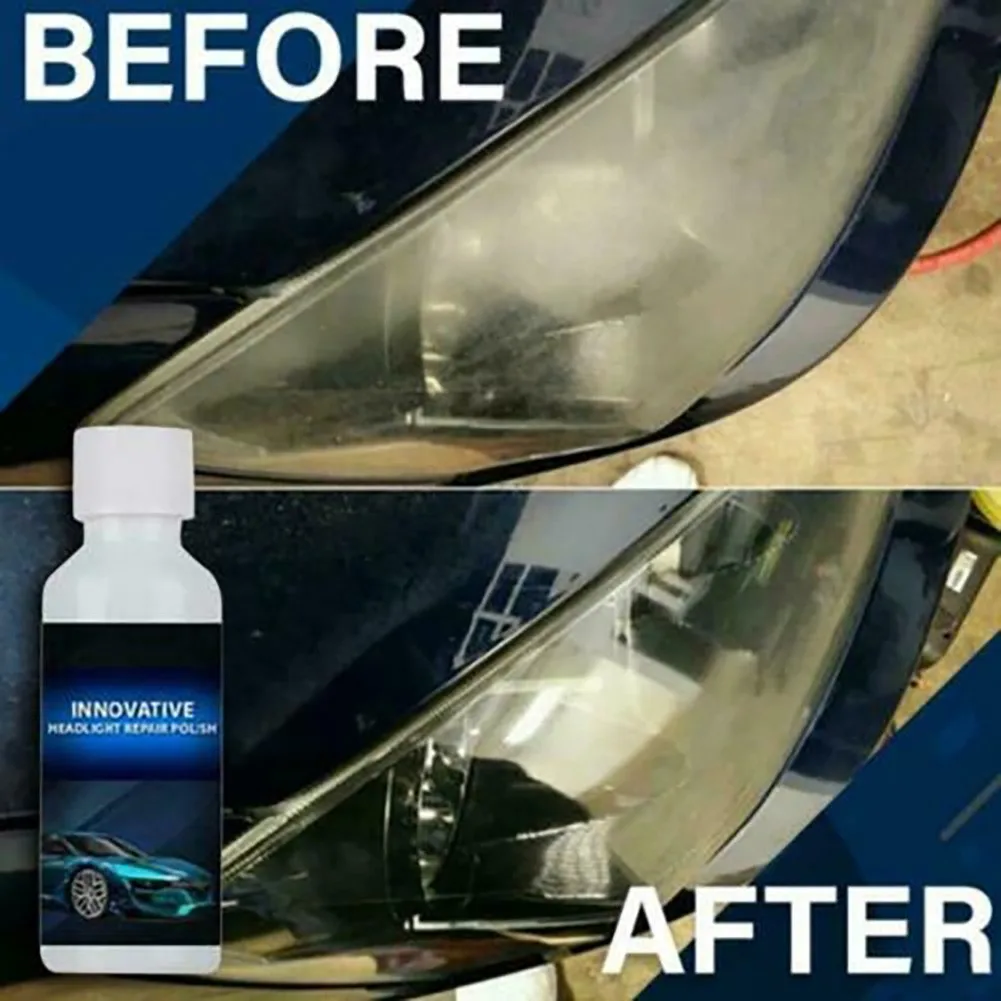 

About 50ml Automotive Headlight Repair Fluid Car High Transparency Replacement Simple Operation Strong Adhesion With 1 *sponge