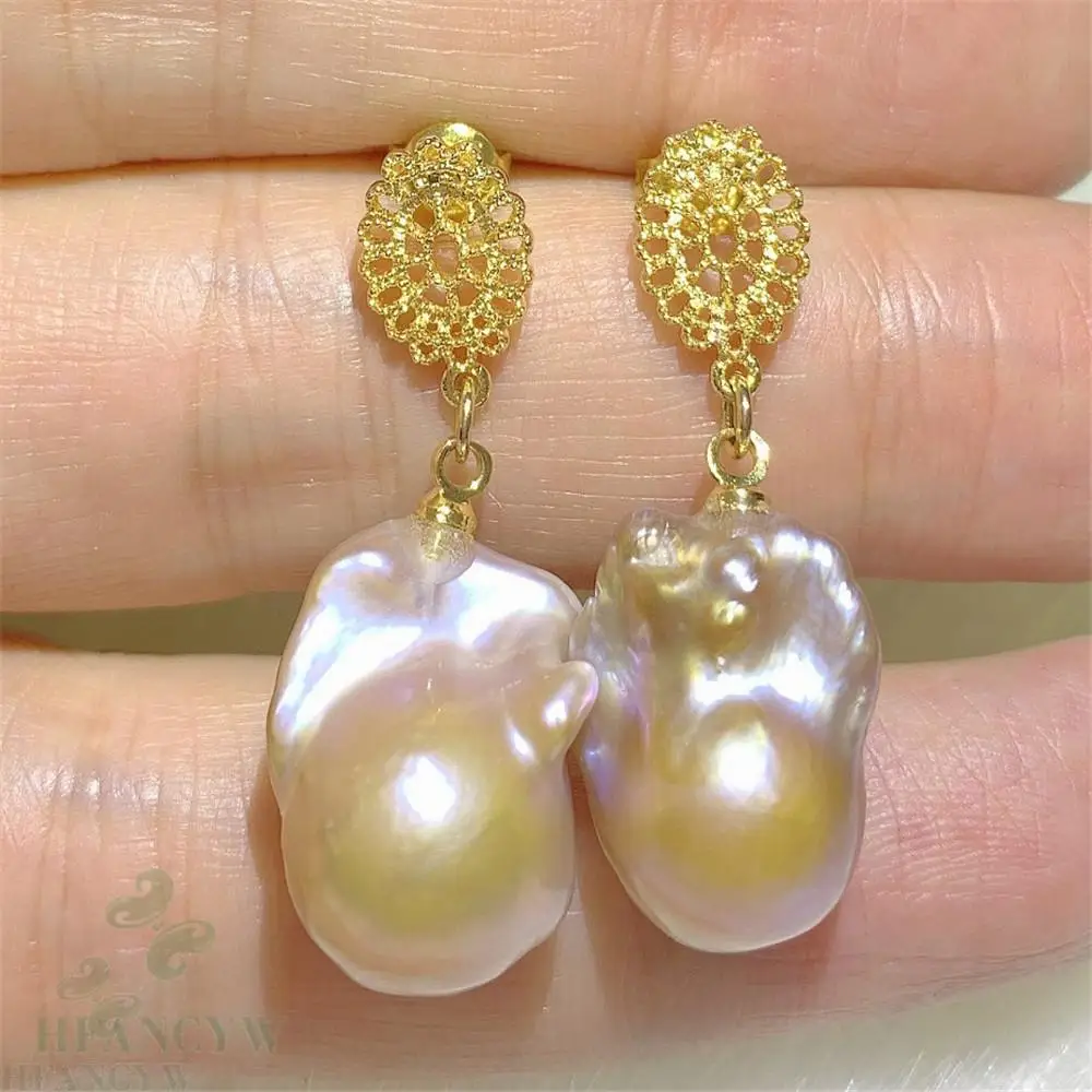 

Multi-color Baroque Pearl Earring Gold Ear Drop Hook Dangle Wedding Accessories Fashion Women Jewelry
