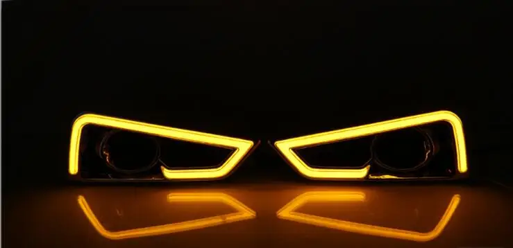 Желтый указатель поворота стильная водонепроницаемая автомобильная лампа DRL 12 В