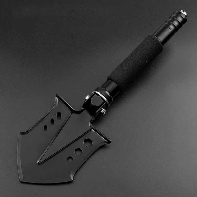 New Garden Camping Shovels Multifunctional Chinese Military Folding Shovel Outdoor Survival Pocket Tools Aluminium Alloy Handle |