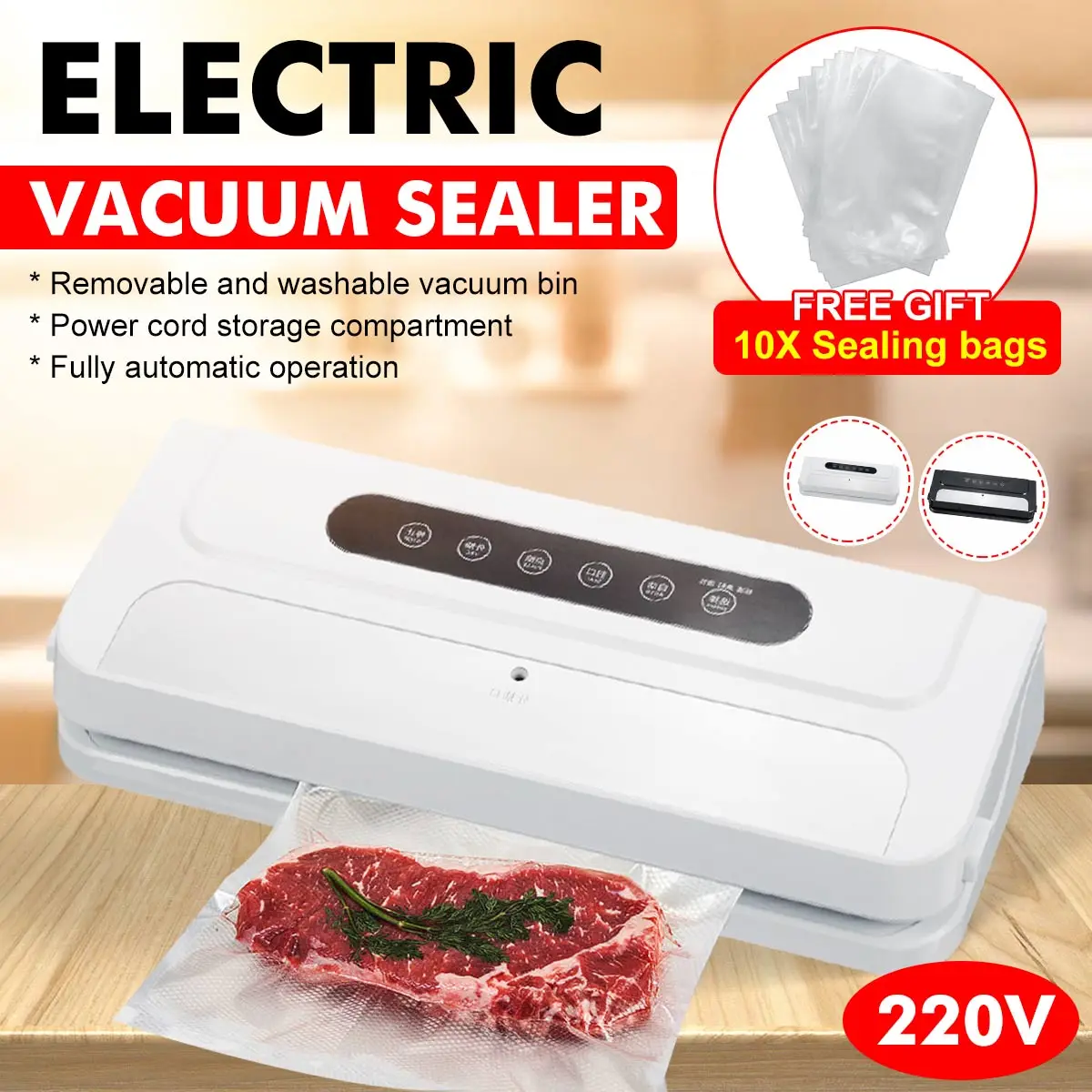 

Vacuum Packing Machine Sous Vide Vacuum Sealer For Food Storage New Food Packer Vacuum Bags for Vacuum Packaging With 10 Bags