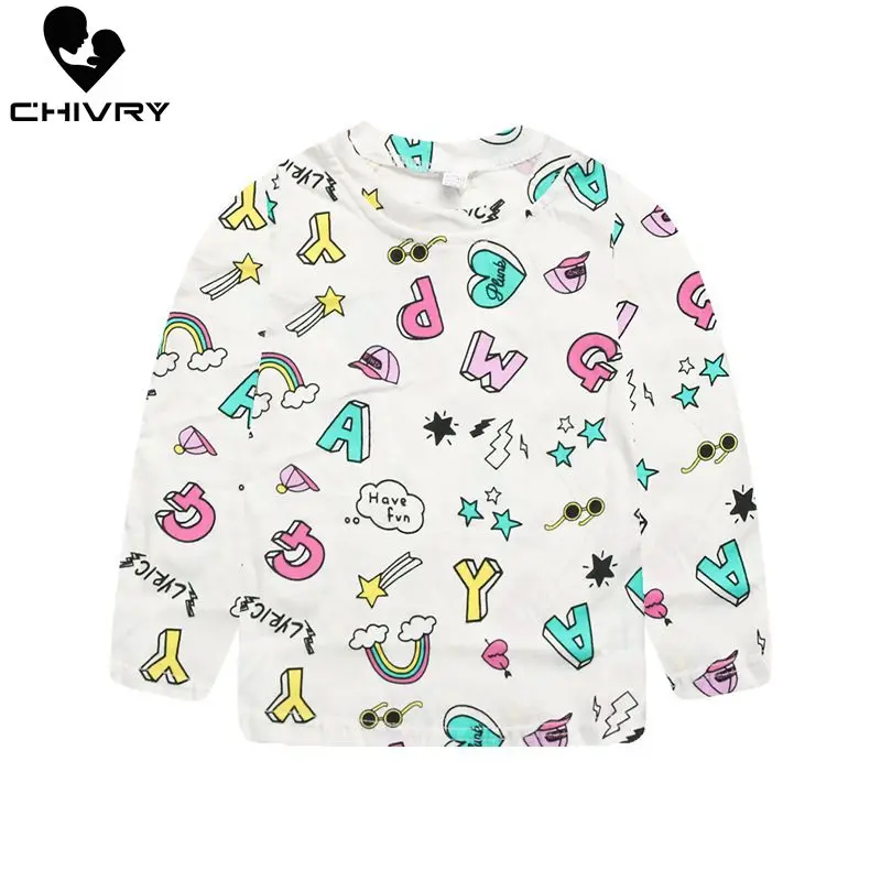 Весенне-Осенняя детская футболка для мальчиков и девочек Детские футболки с