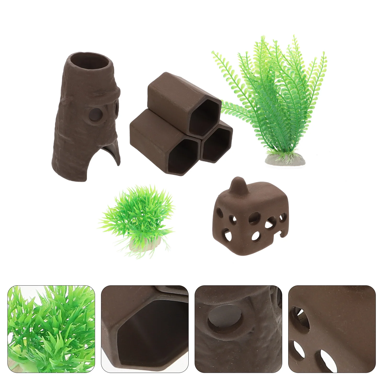 

5pcs Fish Tank Hideaway Pipes Aquarium Breeding Tubes Shrimp Fish Cave Habitat