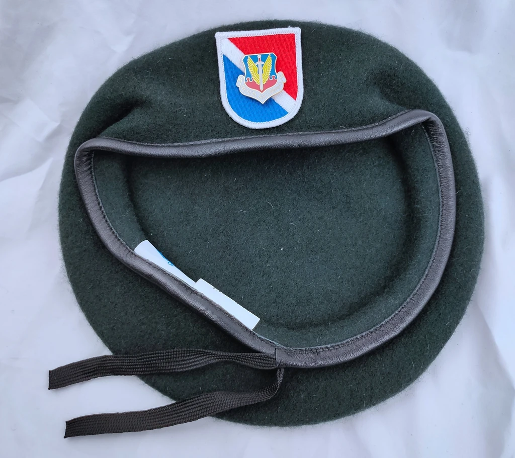 Американская армия США 11 Группа спецназа шерстяной темно-зеленый берет и