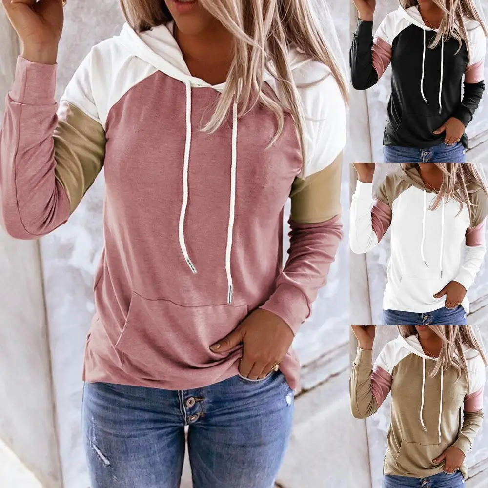

Women's casual sweatshirt loose long-sleeved hoodie with pocket women sweetshirts pullover sweatshirt sudaderas con capucha