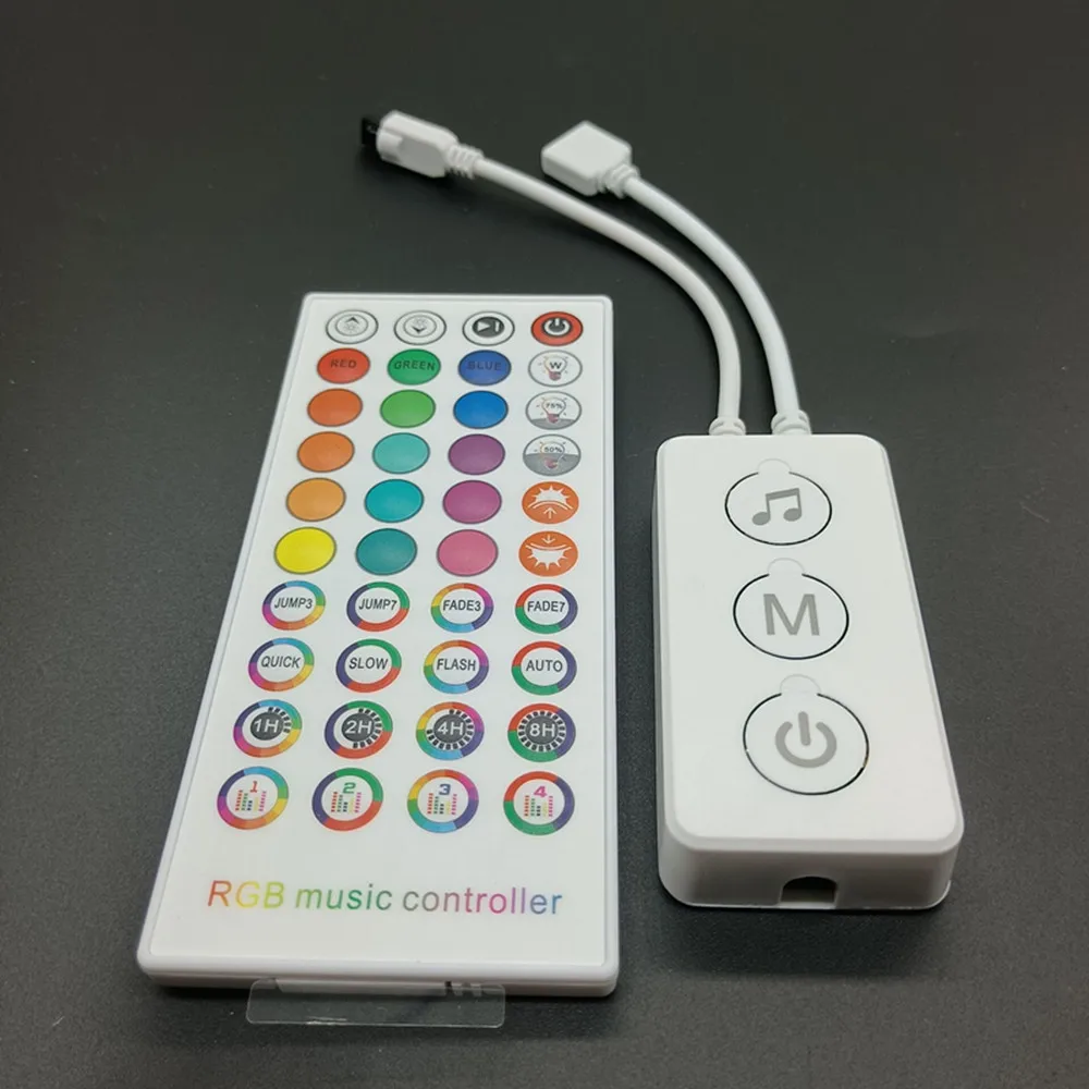 

LED40 Key Bluetooth Smart APP Voice 5050 RGB Low Voltage Light With 5-24V Music Sound Controller