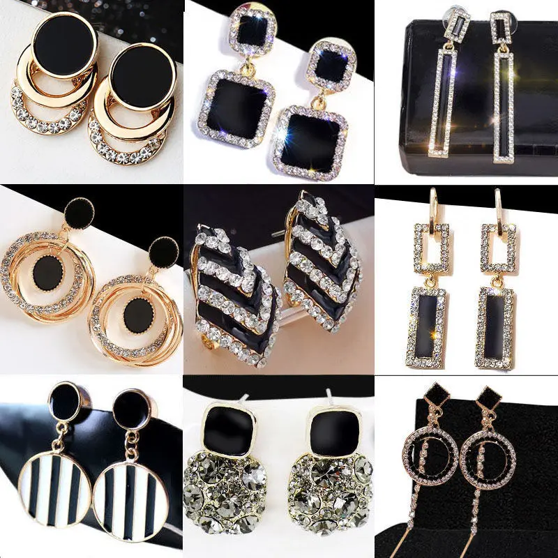 Женские Геометрические серьги-гвоздики простые элегантные серьги с подвесками |