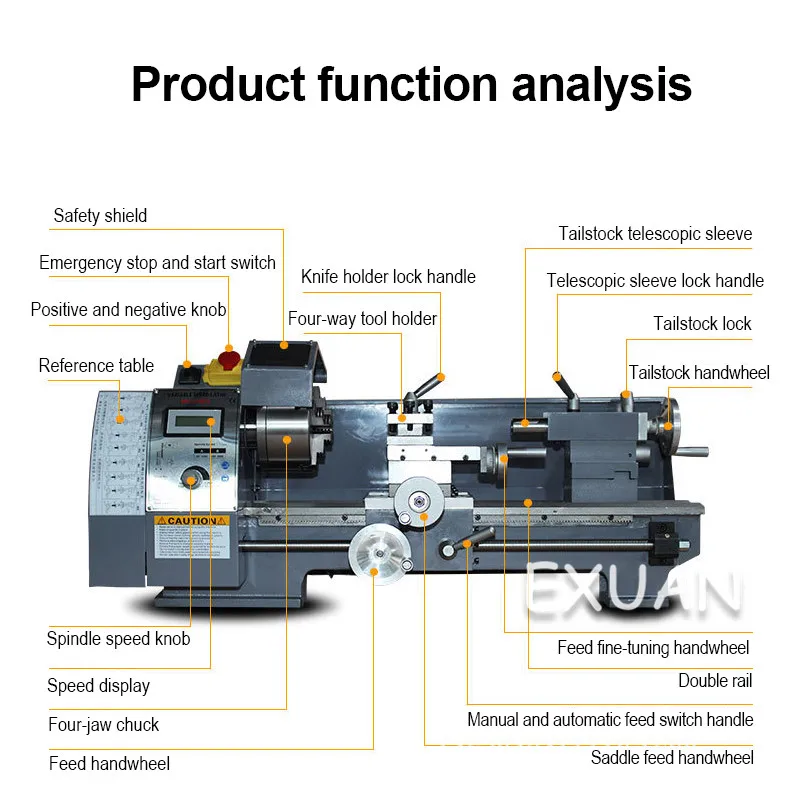 

Buddha bead machine multi-function miniature metal woodworking small machine tool 220V household CNC lathe processing