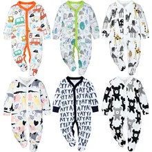 newborn baby girls rompers cute jumpsuit spring and autumn boys fashion clothes cotton animals pajamas baby infants