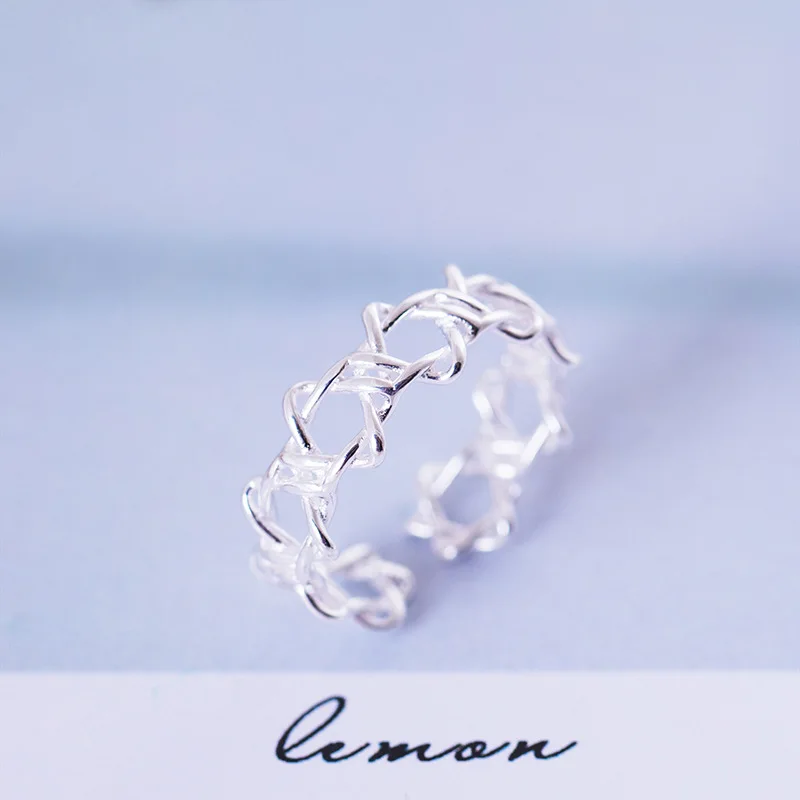 Acecare 925 Серебряное шестиконечное кольцо со звездами женское японское и корейское