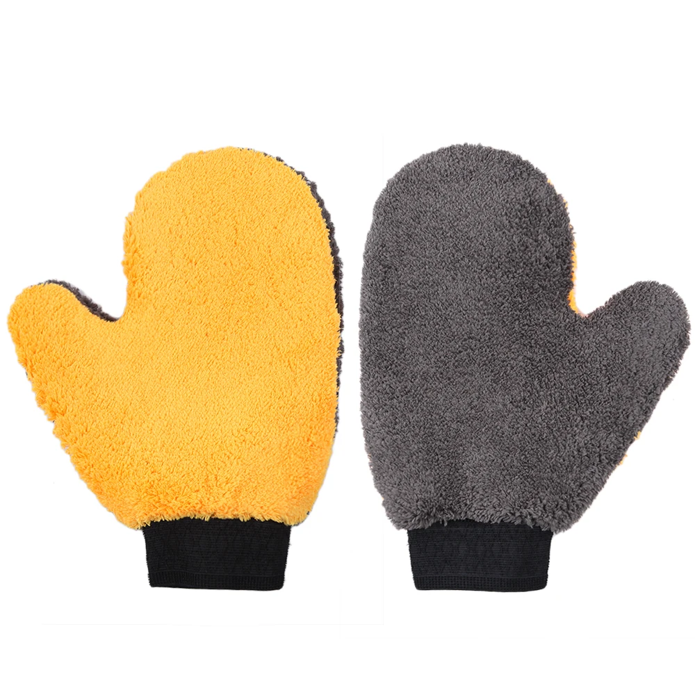 

Перчатки из микрофибры для мойки автомобилей, мягкие флисовые водонепроницаемые перчатки для чистки окон и дверей