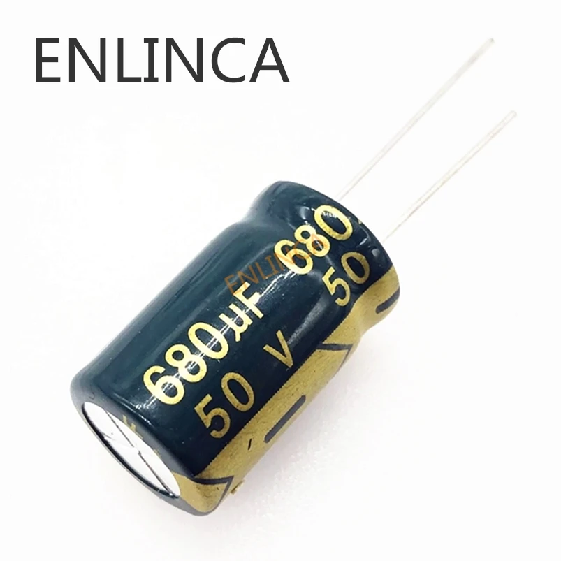 Алюминиевый электролитический конденсатор 50 в 680 мкФ 13*20 20%|capacitor 680uf|electrolytic