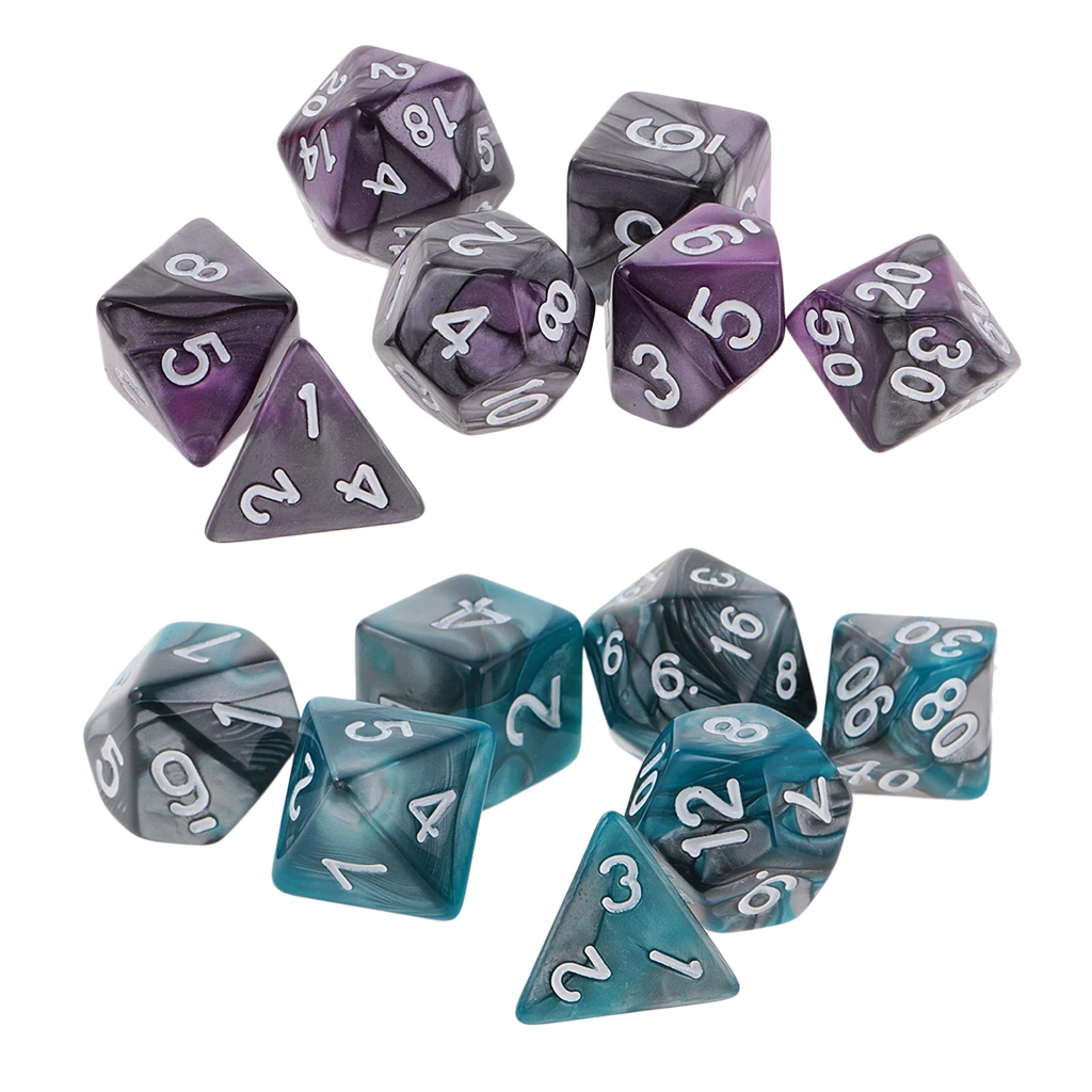 

Набор/14 шт 1,6 см многогранные кости D12 D10 D8 D6 D4 стол ролевые игры игрушка