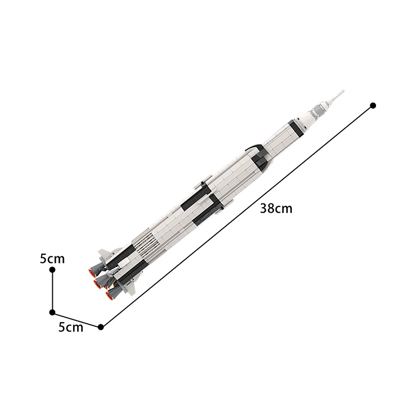 Конструктор MOC Series Apollos 11 Saturn V лунный модуль ракеты строительные блоки для