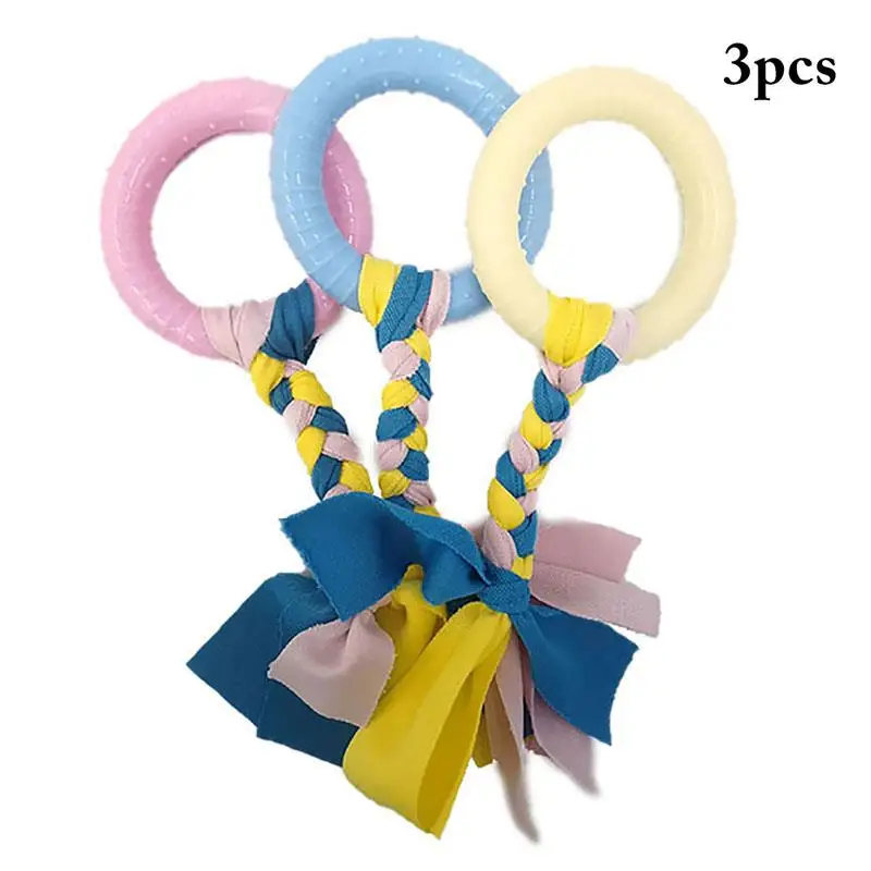 

3PCS/Set Dog Toy Pet Chew Toys Interactive 3PCS/Set Round Shaped Knotted Dog Bite Toy For Puppies Pet Ropes Toys Dog Accessories