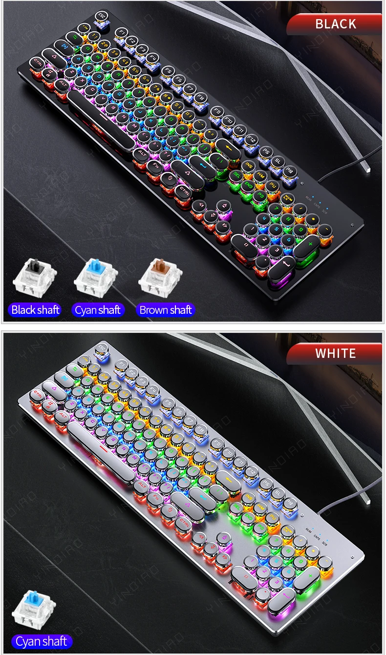 

Foriot Summoner Real Mechanical Keyboard Gaming Colorful Keyboard Switchable Axis USB Wired Free Shipping