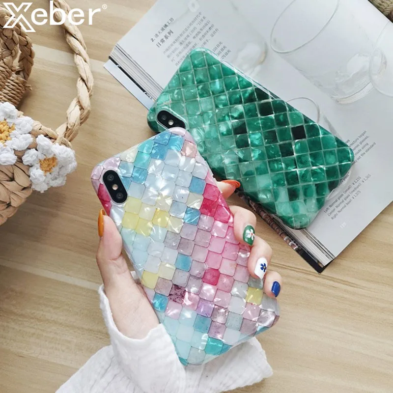 Светящаяся Русалка 3D чешуйчатая крышка для iPhone XR X XS MAX 6 S 7 8 PLUS мягкая Глянцевая