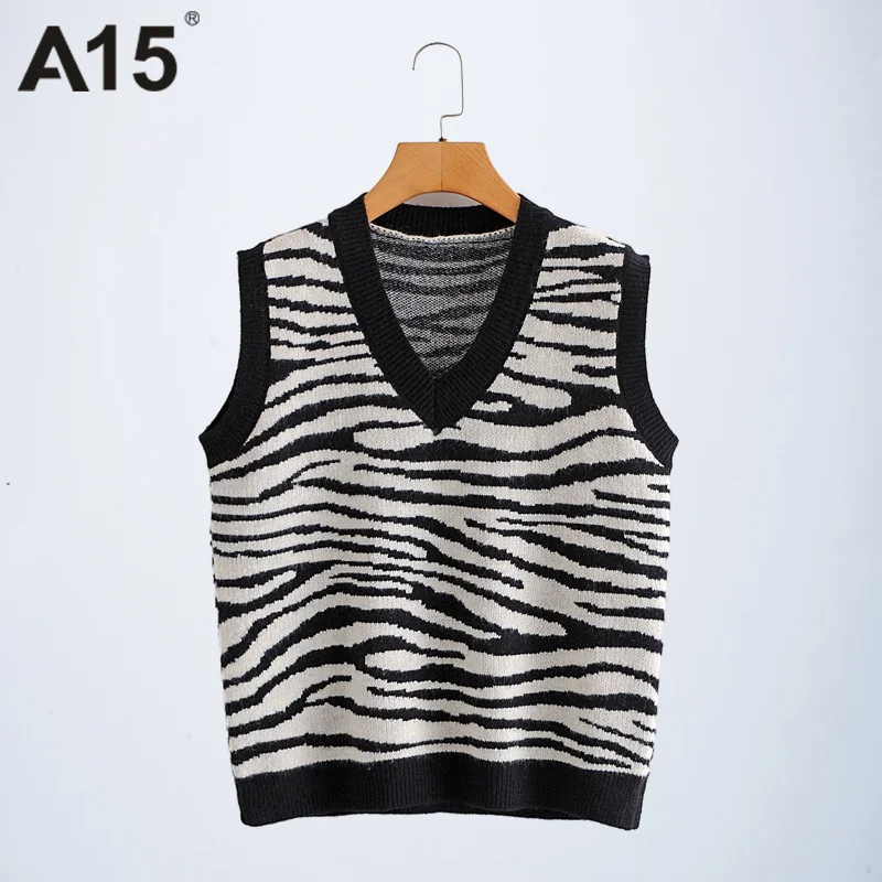 

Женский осенне-зимний свитер без рукавов, с V-образным вырезом