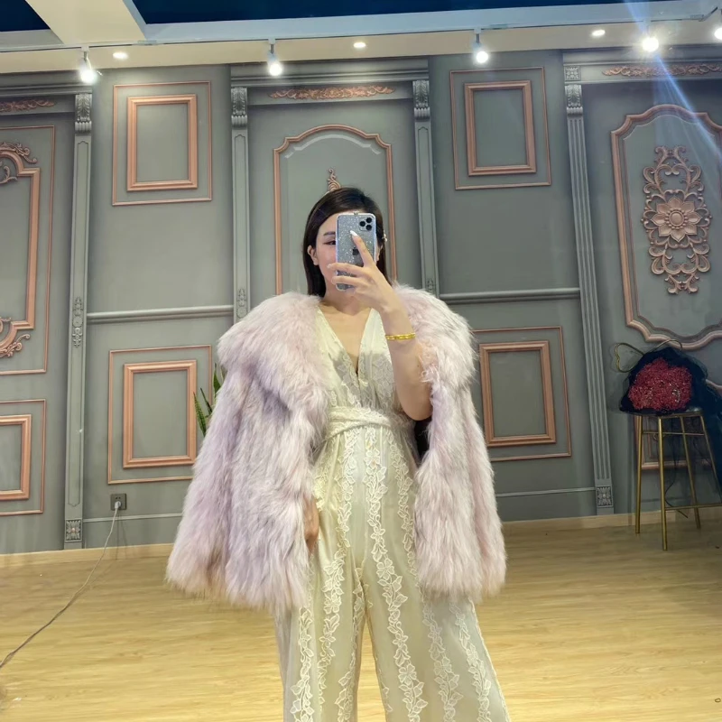 OFTBUY 2021 New Fashion Luxury Winter Jacket Women Real Fur Coat Natural Raccoon Knitted Thick Warm Outerwear Streetwear | Женская