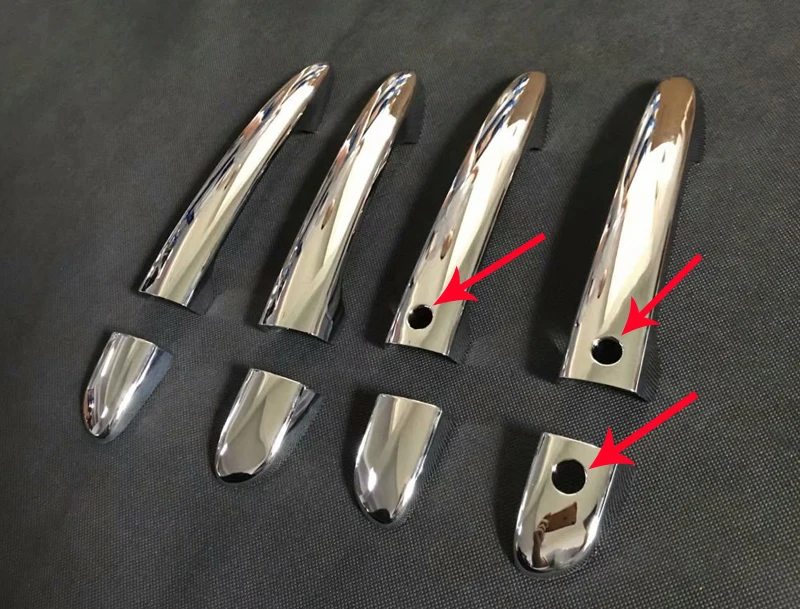 Right drive 3 Hole Для Mazda CX-5 CX5 CX-8 CX8 CX-9 CX9 автомобильные аксессуары ABS Хромированная дверная ручка Крышка отделка - Цвет: Right drive 3 Hole