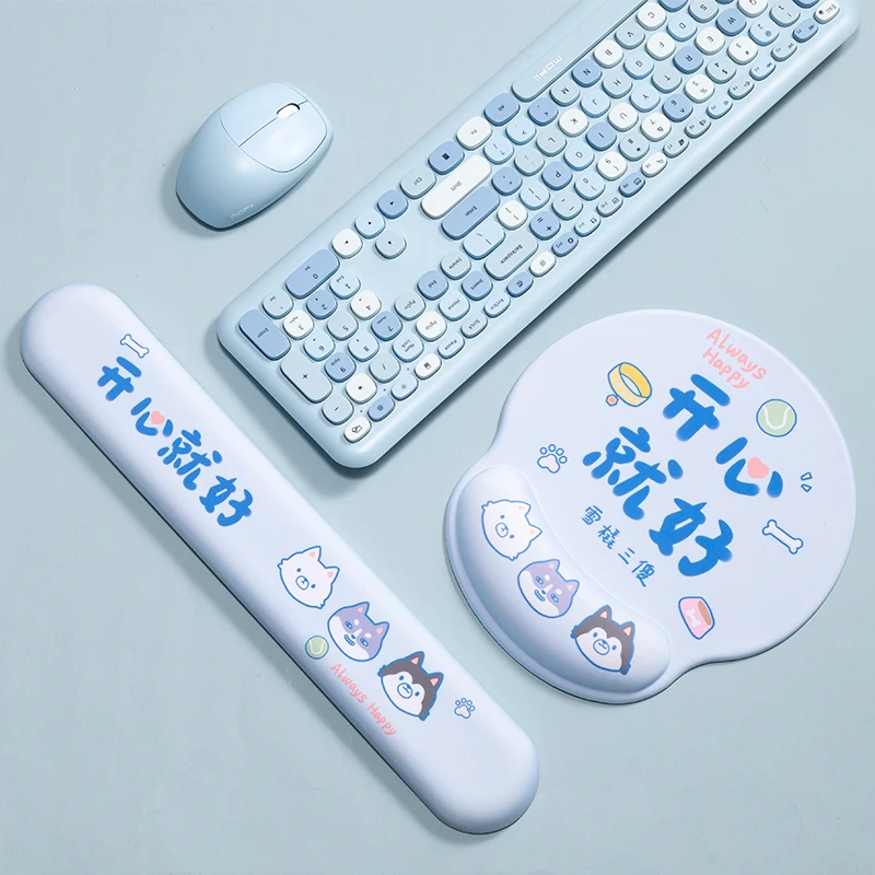 Sevimli Mouse Pad bellek köpük bilek dayanağı yastıkları Mousepad kız Kawaii bilgisayar dizüstü oyun klavyesi sümen Anime el desteği