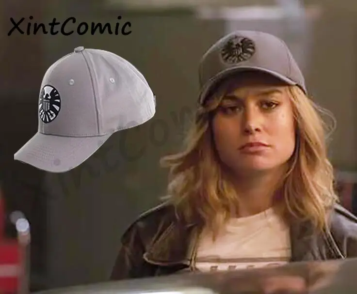 Кепка унисекс Captain Marvel Carol Danvers Регулируемая От Солнца в стиле хип хоп Snapback агент