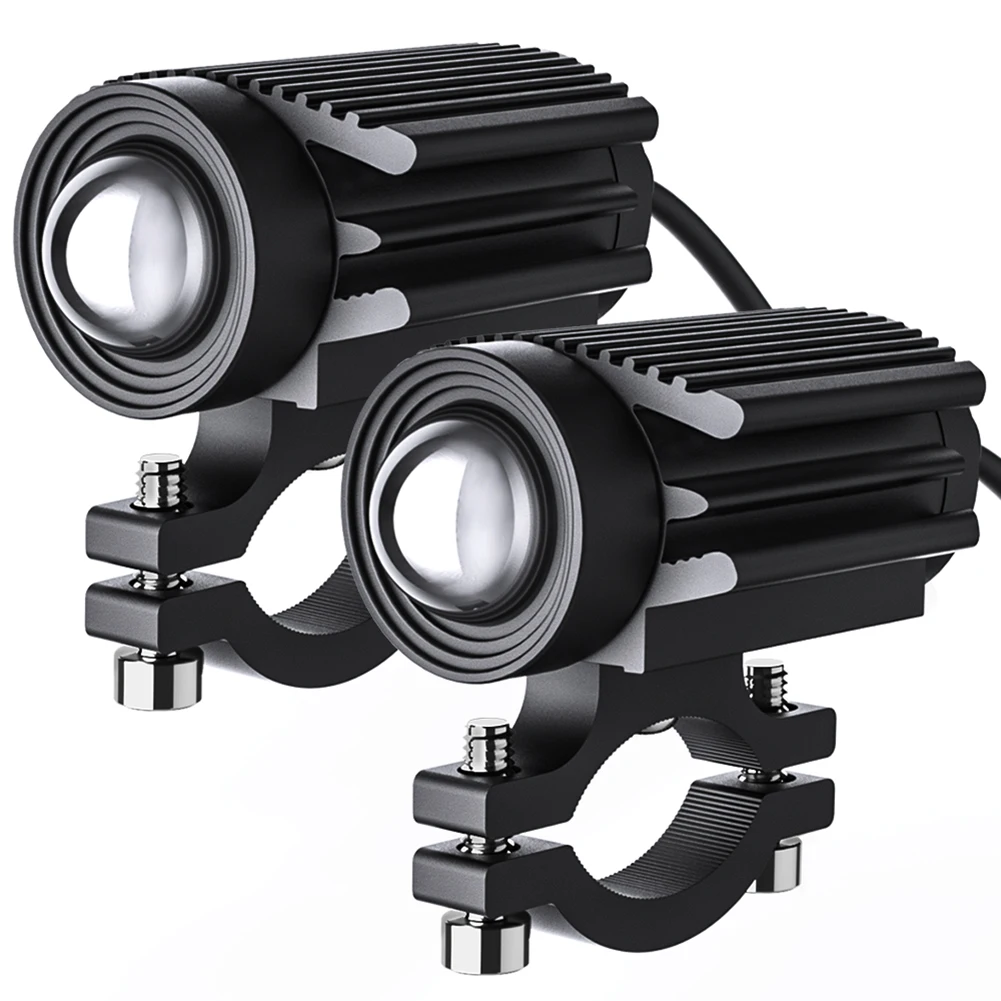 

2Pcs 6LED Motorcycle Work Light External Spotlight Auxiliary Lamp 6000K White Amber Waterproof Headlight for 4x4 Offroad ATV