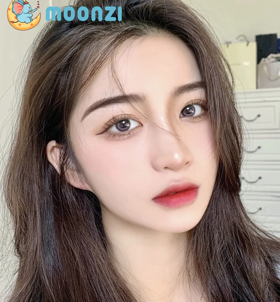 Контактные линзы MOONZI с подсветкой цветные серые контактные для маленьких