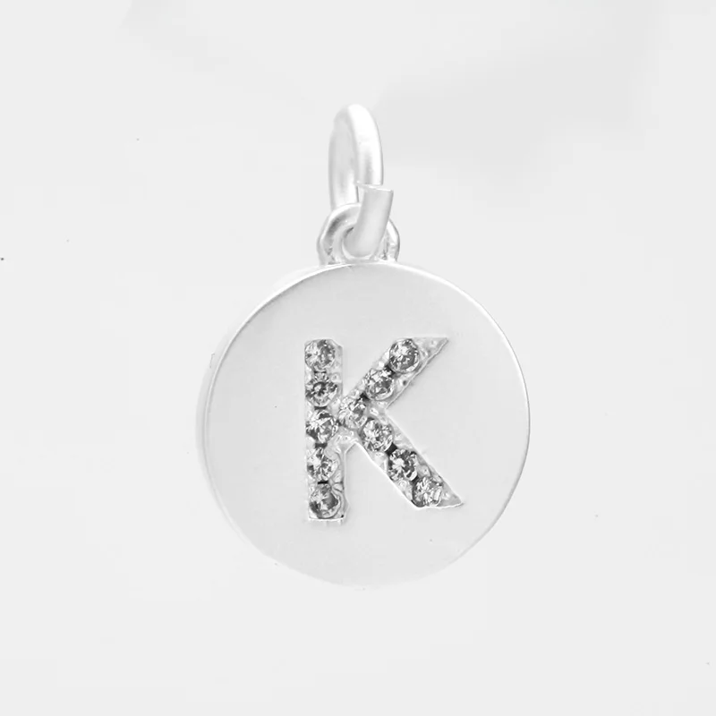 Шармы для изготовления ювелирных изделий серебристые Подвески с 26 буквами