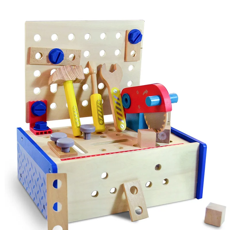 

Kids Baby Wood Repair Set Tool Multifunctional Toys Portable Repair Tool Box Cartoon Boy Educational Toys For Boy Puzzle Toy